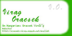 virag oracsek business card